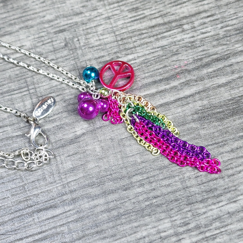 Disney Celebration Necklace with Peace Symbol